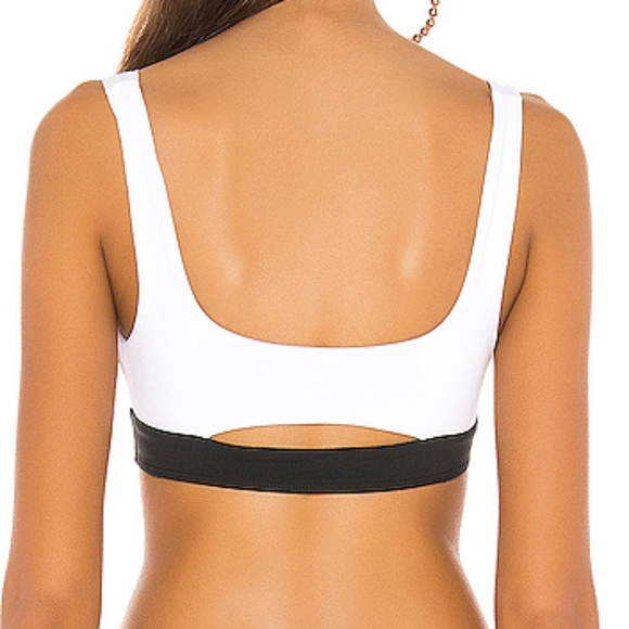 L*Space Ariel Color Block Black White Bikini Top - Picture 4 of 5